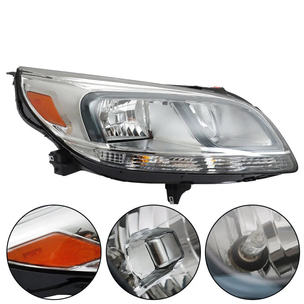 Halogen Headlight Chrome Lamp RH for Chevy Malibu LS (2013–2016)