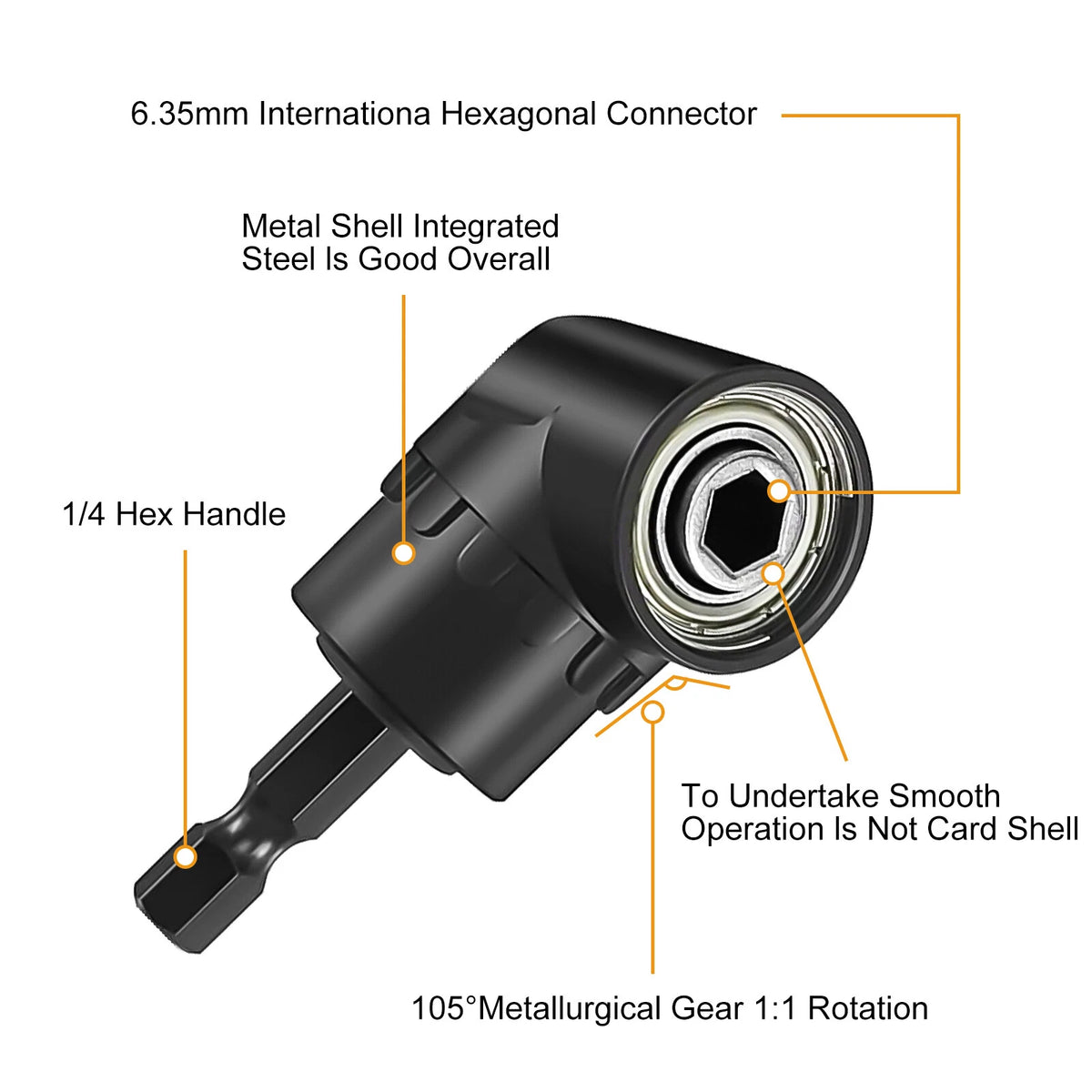 4Pcs Right Angle Drill Attachment Socket Adapter 1/4" 3/8" 1/2"