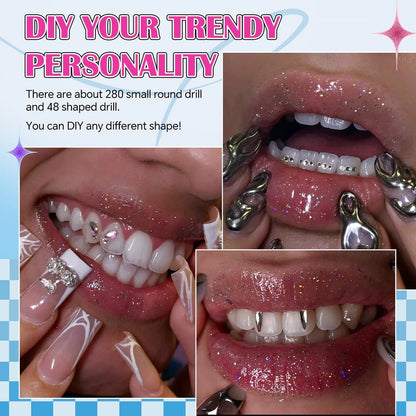 380 Pcs Teeth Gem Kit for DIY Tooth Crystals