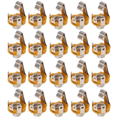 20Pcs 1/4" Stereo Socket Jack Female Connector Panel Mount M644