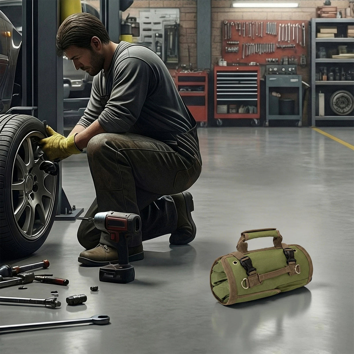 Heavy Duty Foldable Roll Up Tool Bag for Universal Use (2010–2023)