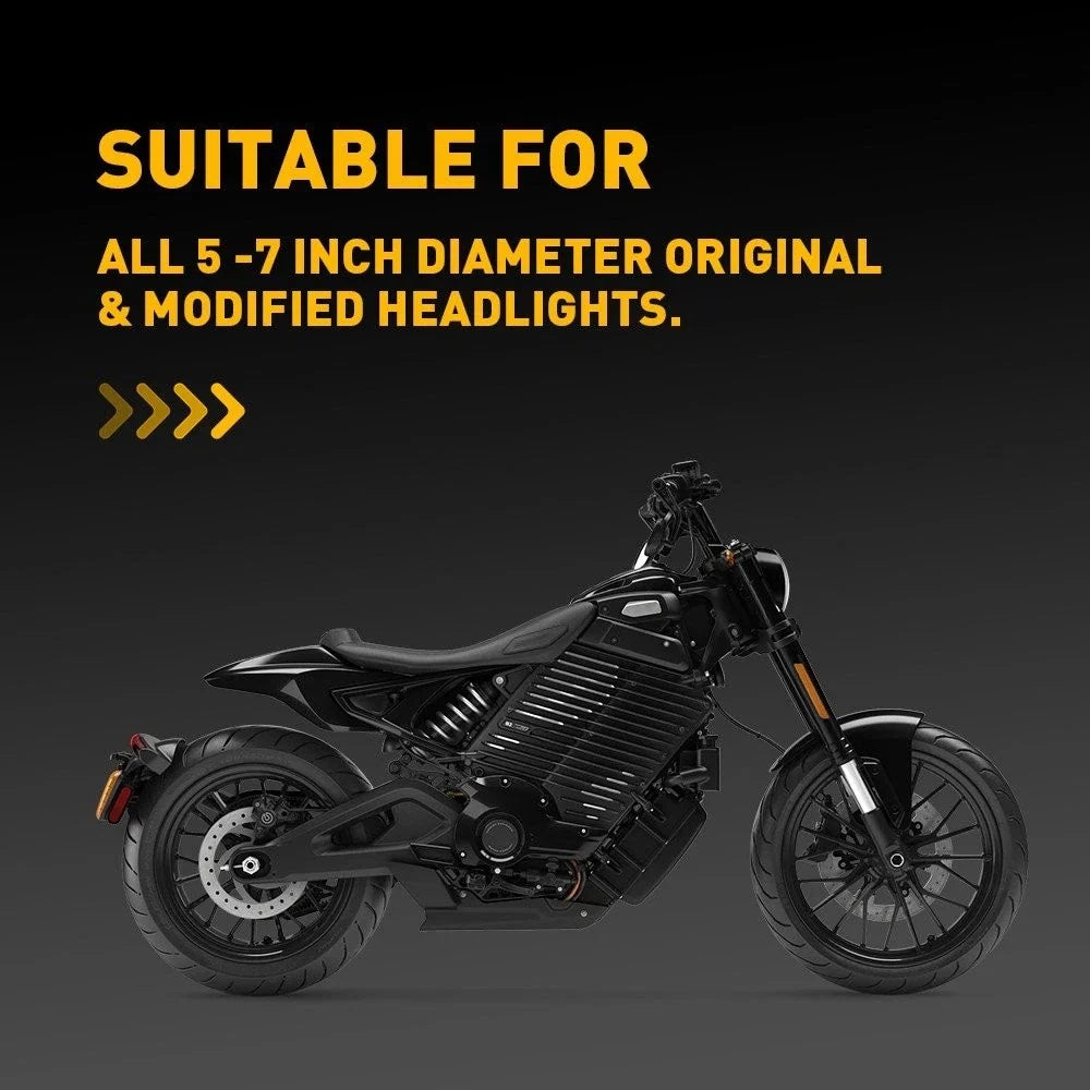 Universal Motorcycle Windshield Clear Windscreen 5"-7" with Mount Bracket