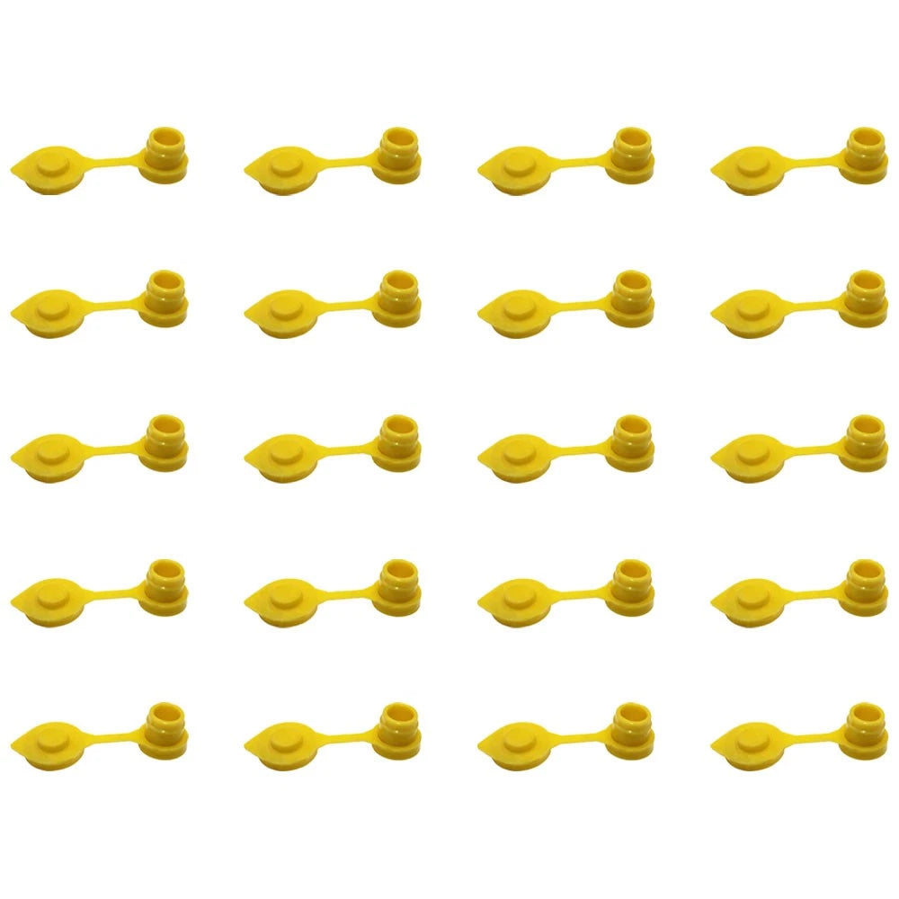 Set of 20 Yellow HD Gas Can Vent Caps for Rubbermaid Rotopax Anchor Eagle Gott