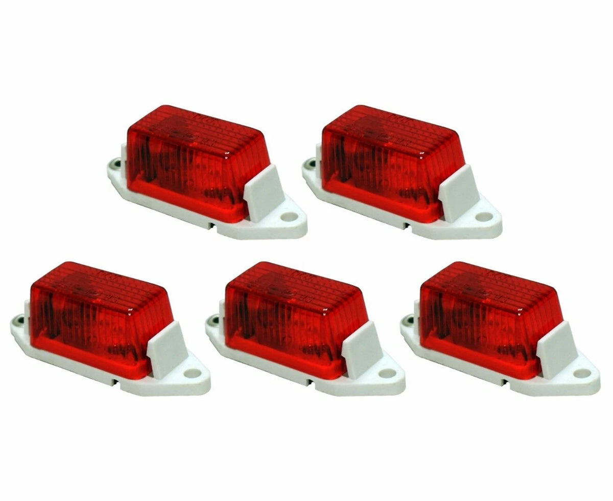 Set of 5 Red Side Marker Lights for Trailer Truck (1245R)