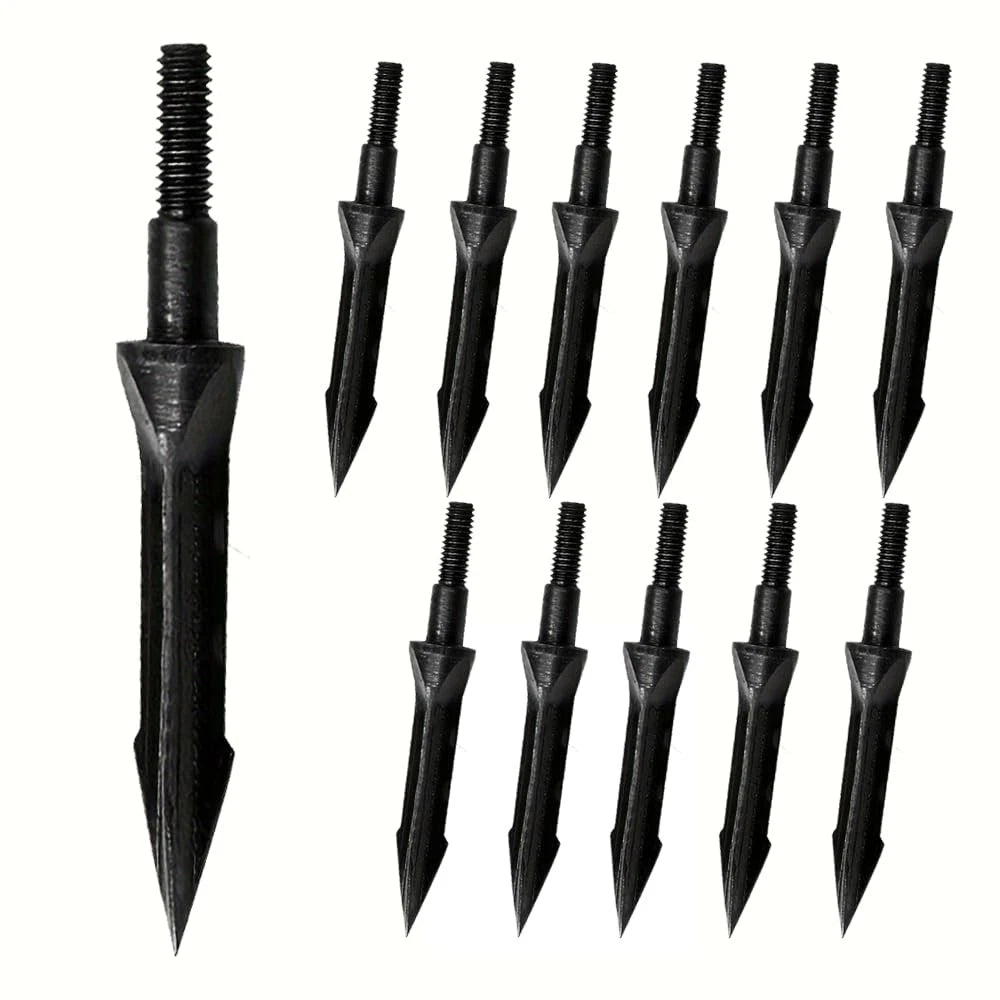 2X Archery Broadheads 100 Grain Solid Screw-in for Traditional Arrows