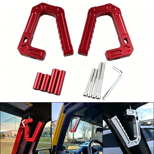 Replacement Red Aluminum Interior Grab Handle for Jeep Wrangler JK (2007–2018)