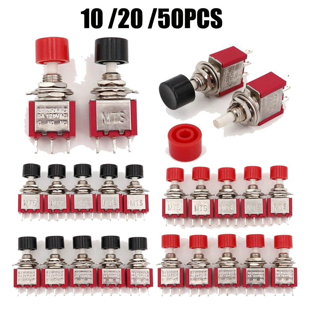 10X MTS-102M Momentary Snap-Acting 3-Pin SPDT Push Button Switch