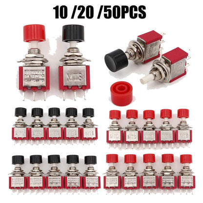 10X MTS-102M Momentary Snap-Acting 3-Pin SPDT Push Button Switch