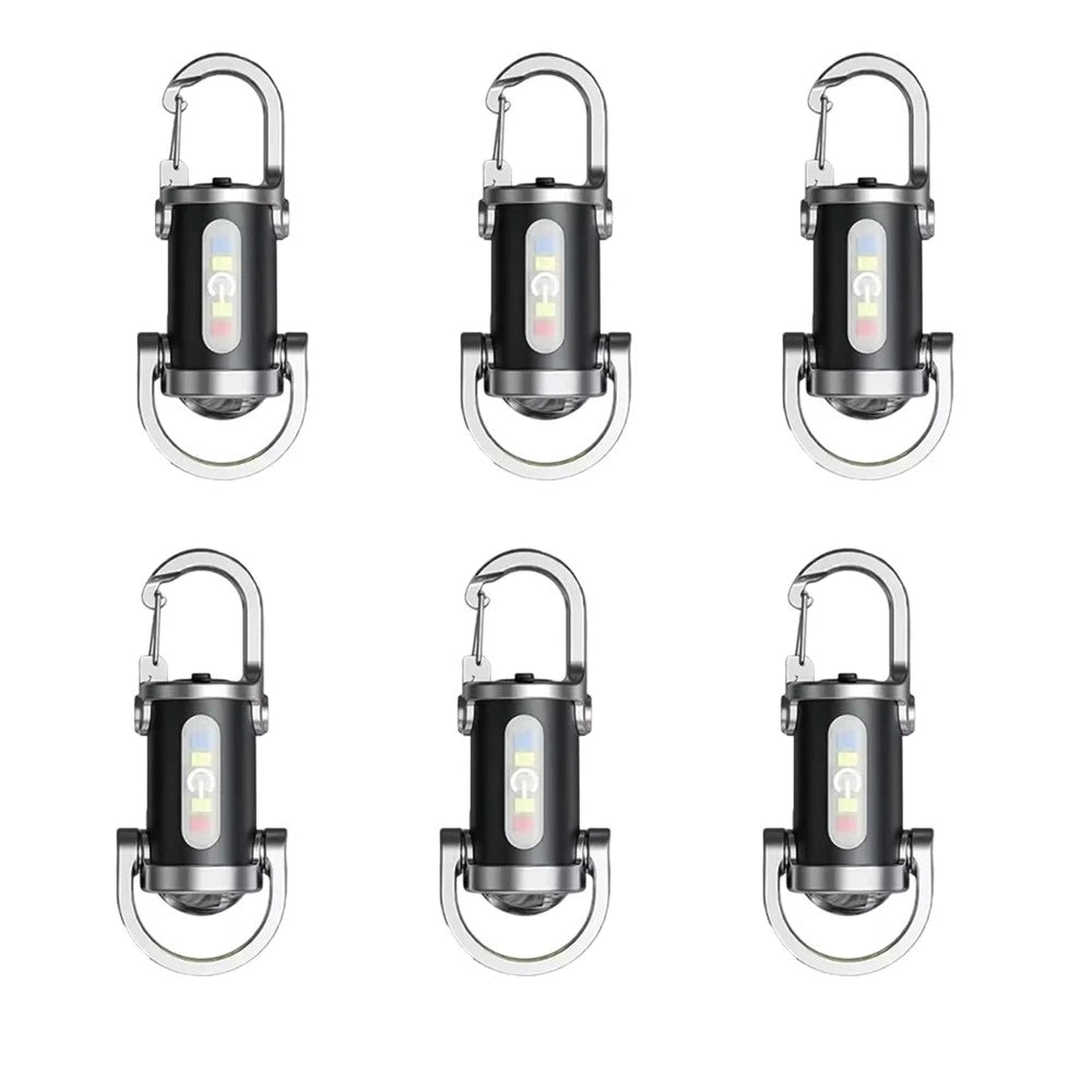 Set of 3 Mini Keychain LED Flashlights for Pocket Use
