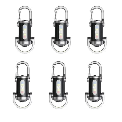 Set of 3 Mini Keychain LED Flashlights for Pocket Use