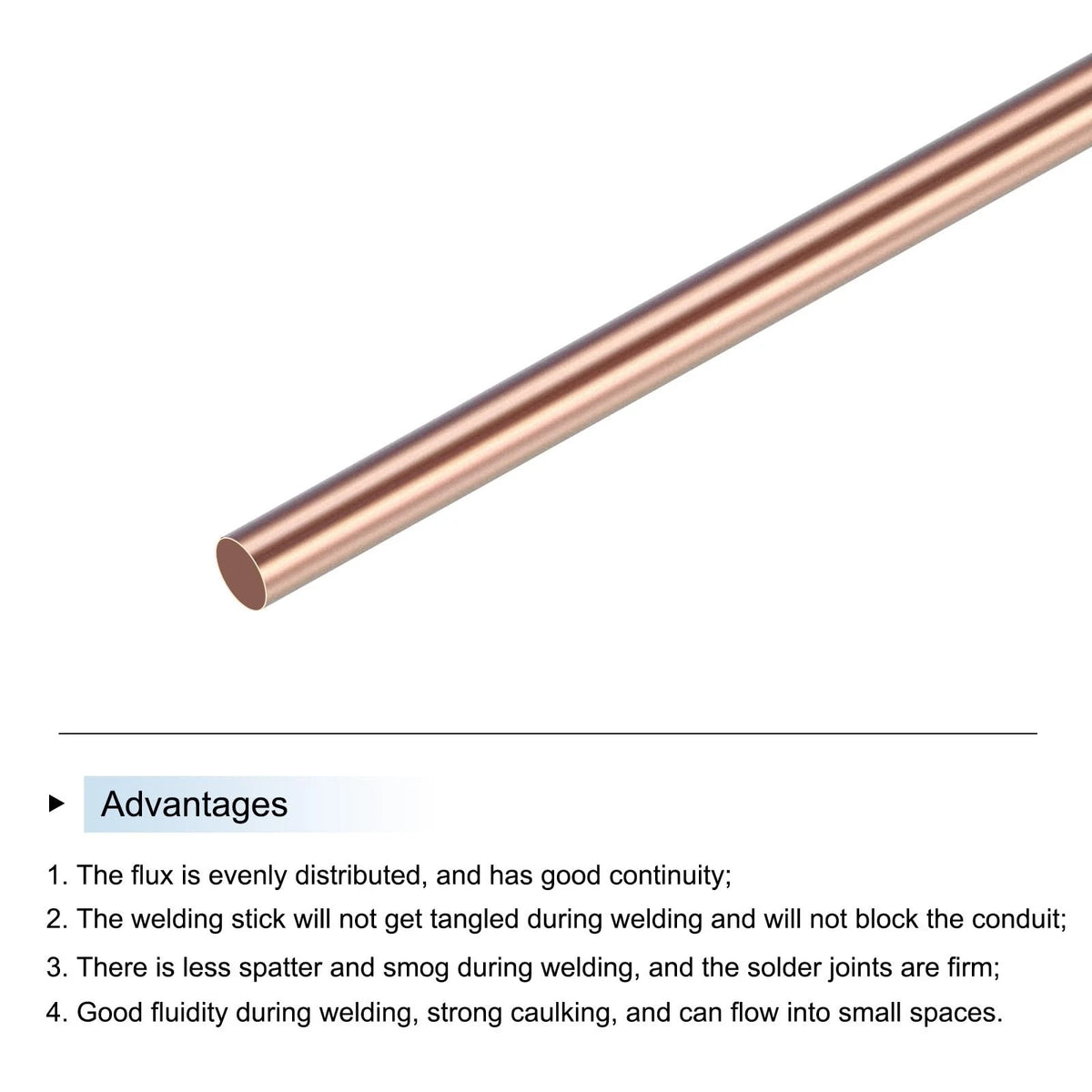 21Pcs Copper Brazing Rods, Phosphor 3/64"x10" for Welding Applications