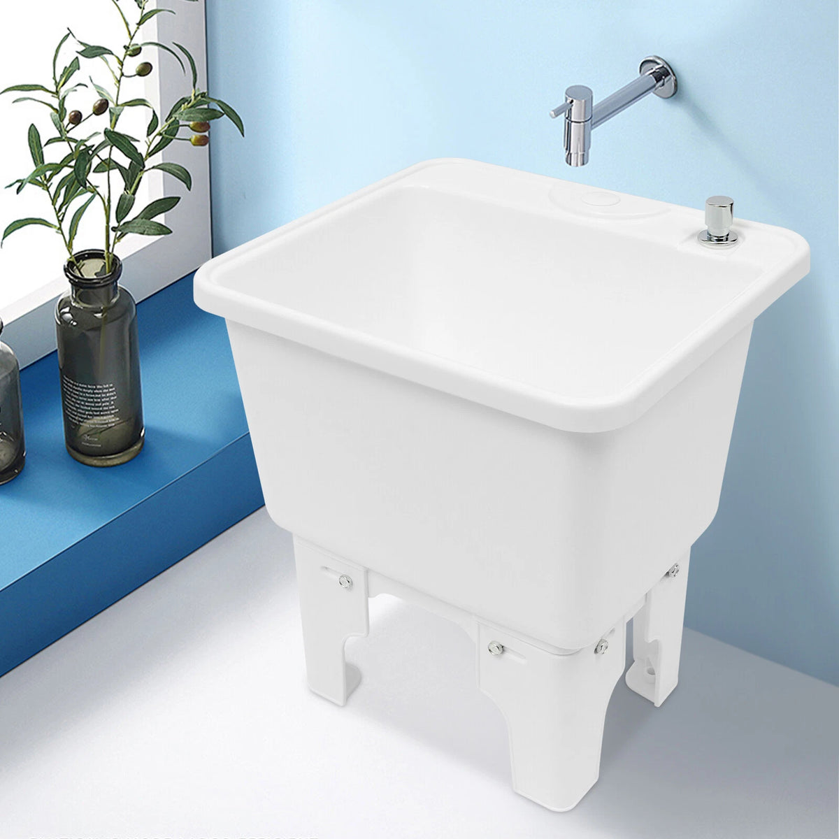 Mop Sink Service Basin for Freestanding Sink (15.7" x 14" x 16.9")