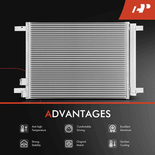 A/C Condenser & Cooling Fan Assembly Kit for VW Jetta Golf GTI (2019) CN4513PFC, 5Q0816411AB, 5Q0816411AP, 5Q0816411AR