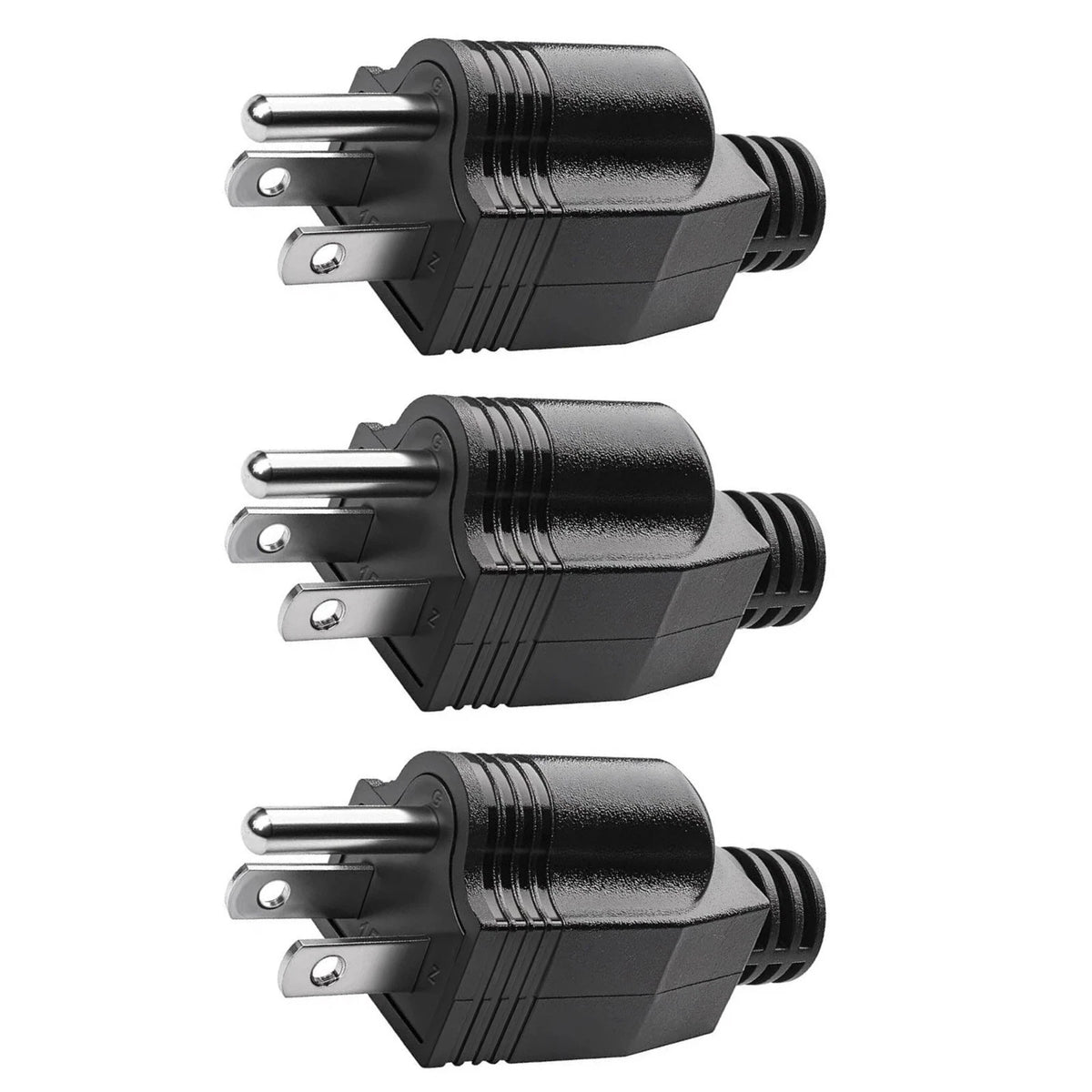3X Male Electrical Plug Replacement Connector 125V 15A AC