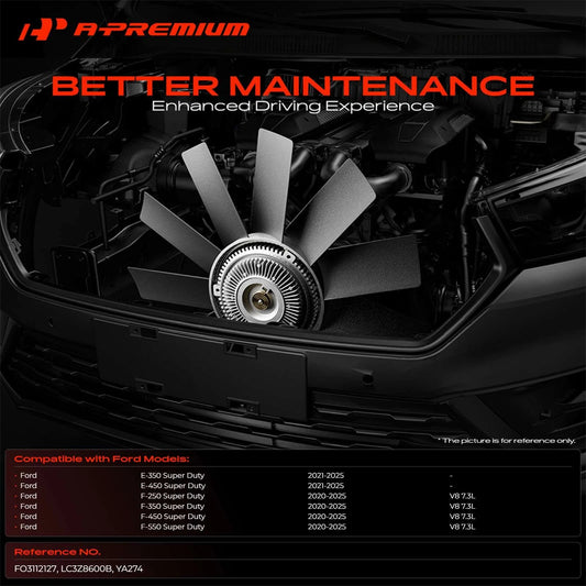 Engine Cooling Fan Blade for Ford F-250 F-350 F-450 Super Duty (2020–2025) - LC3Z8600B, FO3112127