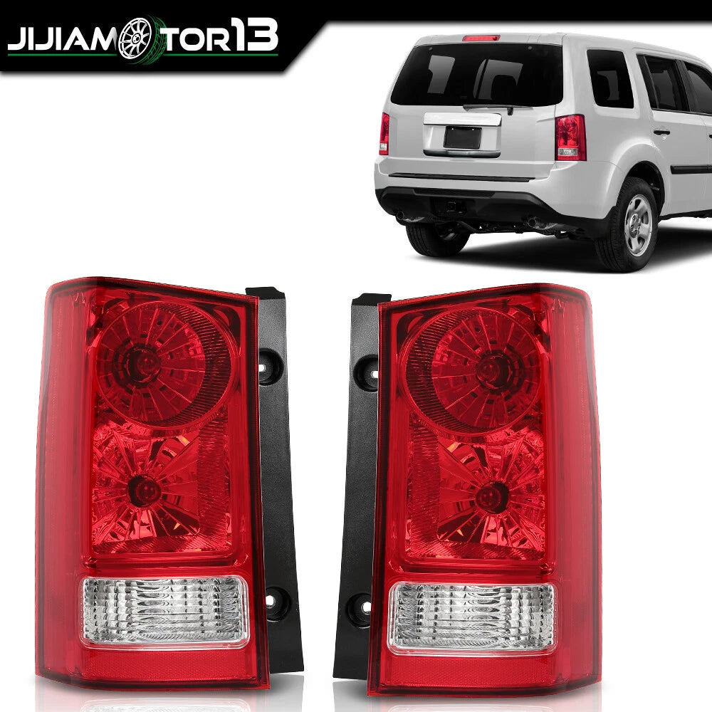 Pair Tail Lights for Honda Pilot (2009–2015) - jijia1127-2, 33500SZAA02, 33550SZAA02