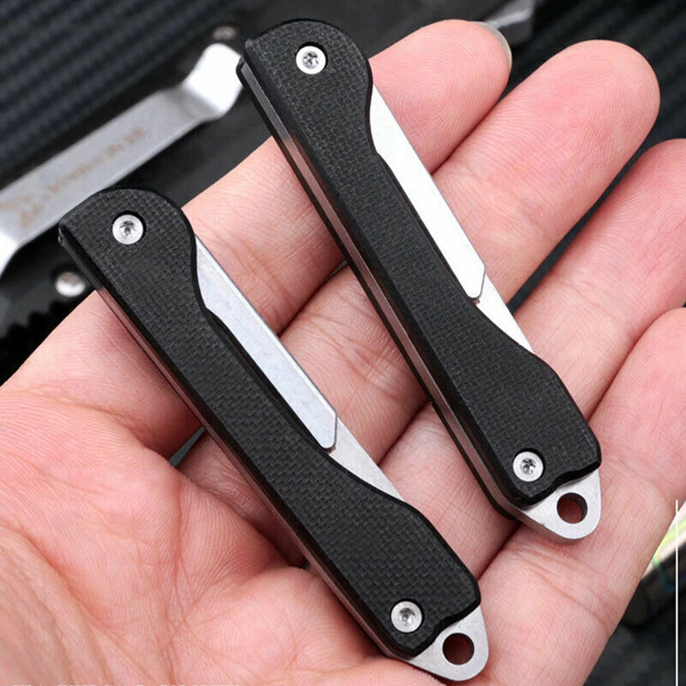 Mini G10 Pocket Utility Knife for EDC Outdoor Travel Keychain Folding Knife