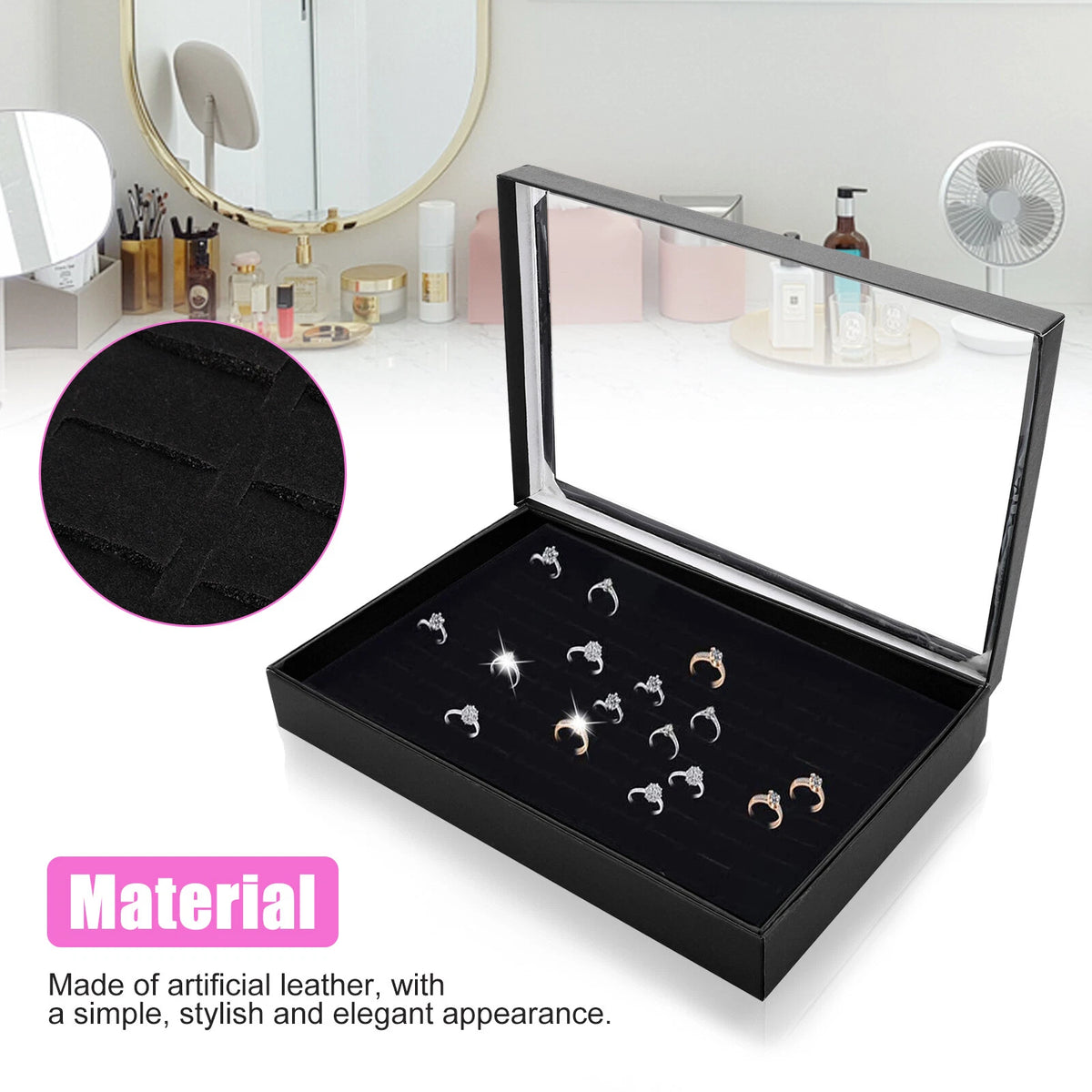 Jewelry Ring Display Organizer Tray Holder for