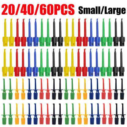 2X Hook Clip Mini Grabber Test Probe Lead Wire Kit for Multimeter