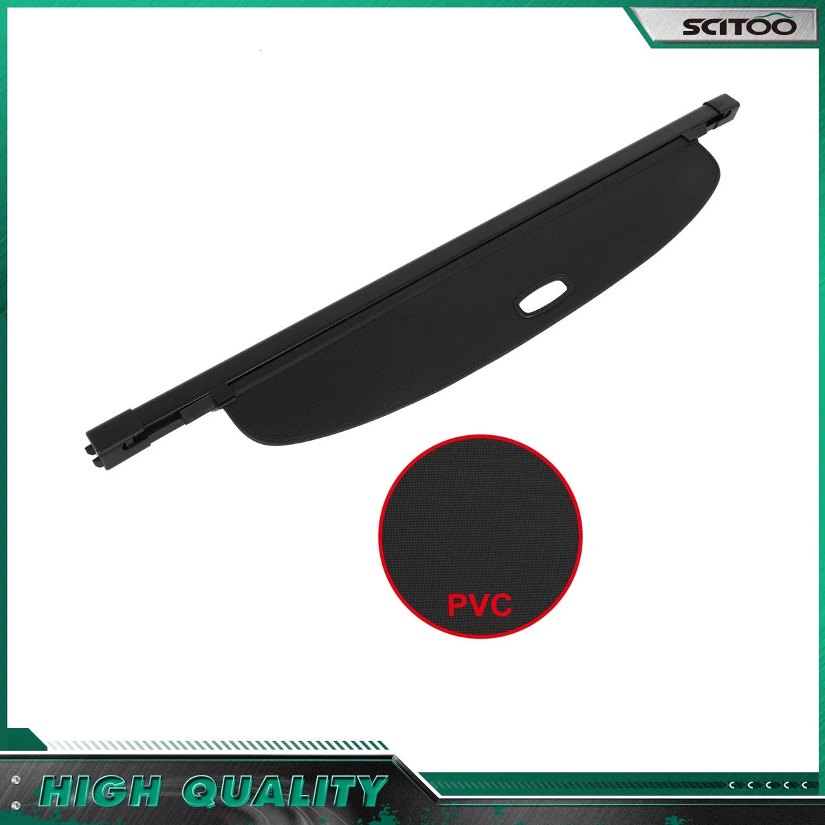 Rear Trunk Security Cargo Cover for Audi Q7 2016-2024 in Black