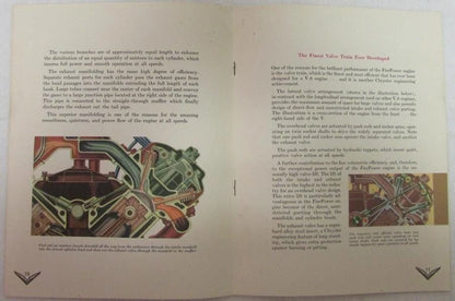 Chrysler Fire Power Engine Sales Brochure for Chrysler (1950)