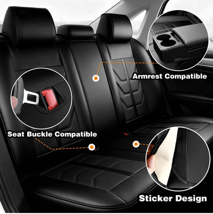 Leather Car Seat Covers for Toyota (Full Set, 5-Seats)