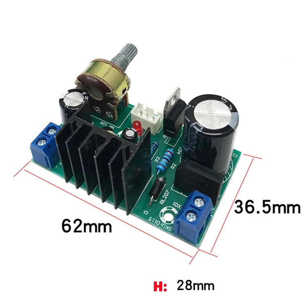 2X LM317 Adjustable Voltage Regulators for AC/DC to 5V 12V 24V