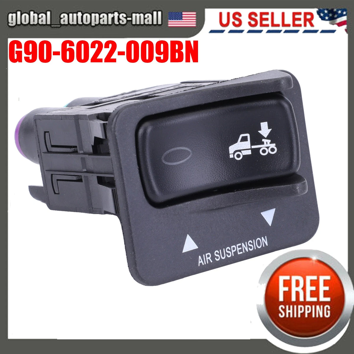 Air Suspension Dump Valve Switch for Peterbilt (G90-6022-009BN, G906022009BN)