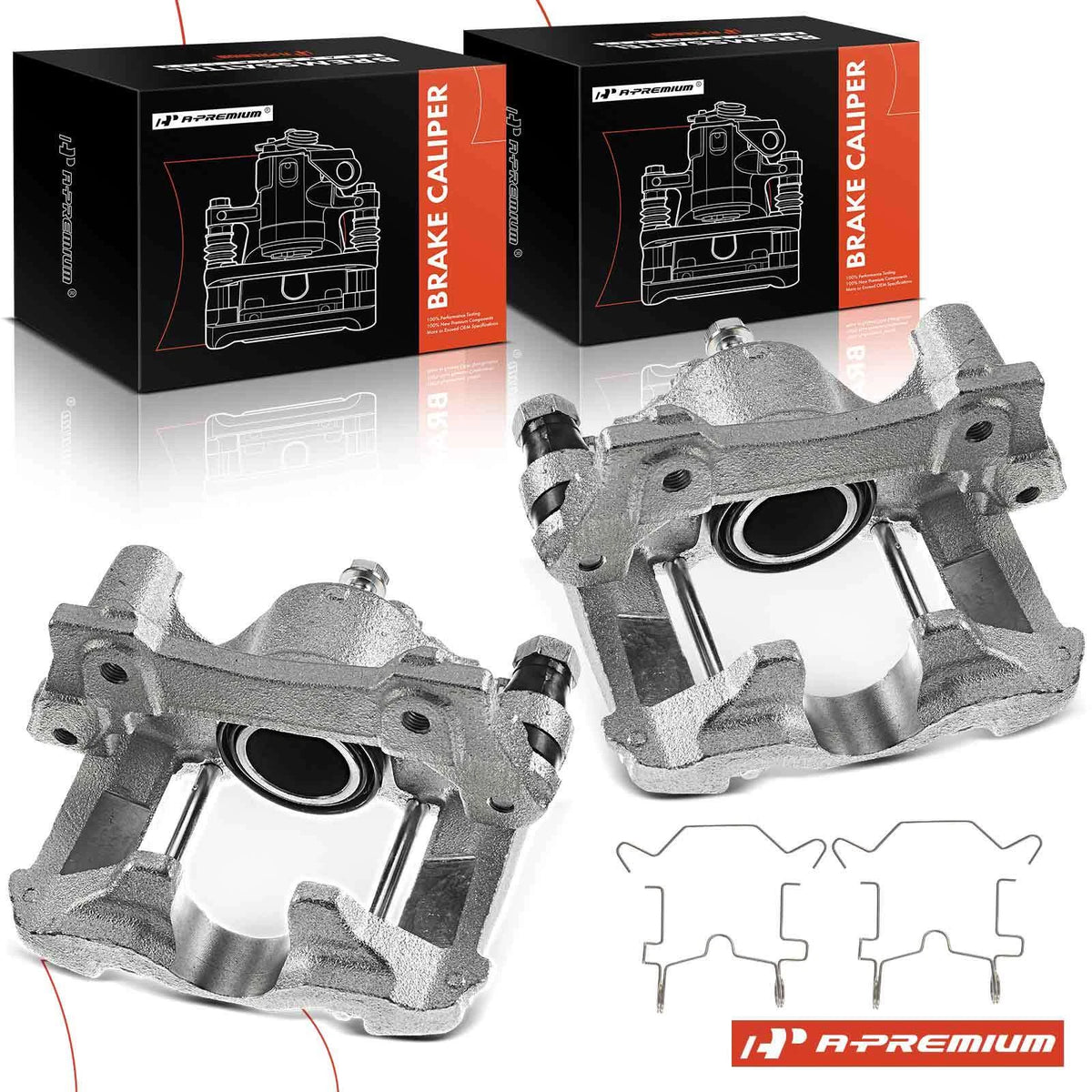 A-Premium Pair Rear Brake Calipers w/Bracket for Lexus IS250 GS300 (2010–2013)