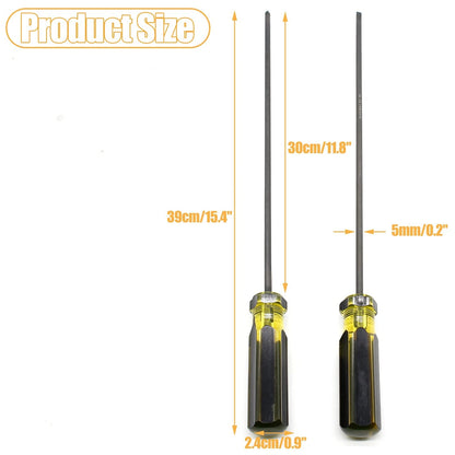 Long Screwdriver Set for Phillips (39cm / 15.4 Inches)