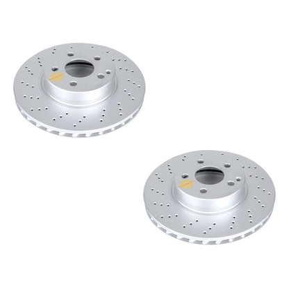 Set of 2 Powerstop Brake Discs for Mercedes-Benz SL500 E500 (2004–2006)