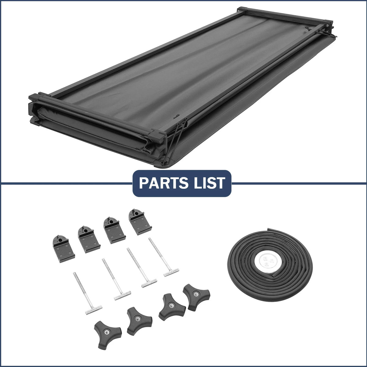 4-Fold Soft Tonneau Cover for Ford F150 2015–2024 5.5FT Truck Bed CMTT82015