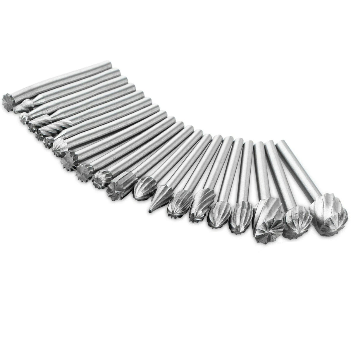 20X Rotary File Carving Burr Set 3.17mm for Woodworking
