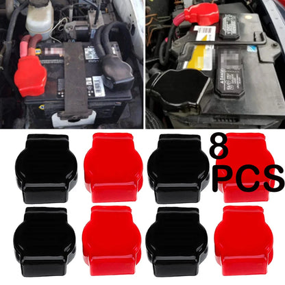 8 pcs Battery Terminal Covers for Car Top Post (Positive Negative)