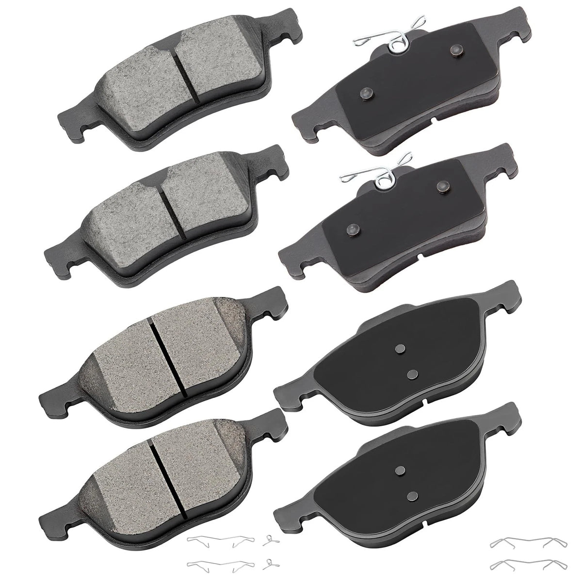8-Piece Ceramic Brake Pad Kit for Ford, Mazda, Volvo