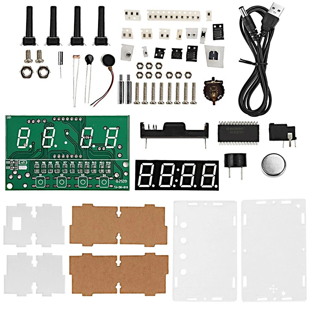 DIY Electronic Clock Multi-function Digital Clock Kit for Soldering Practice