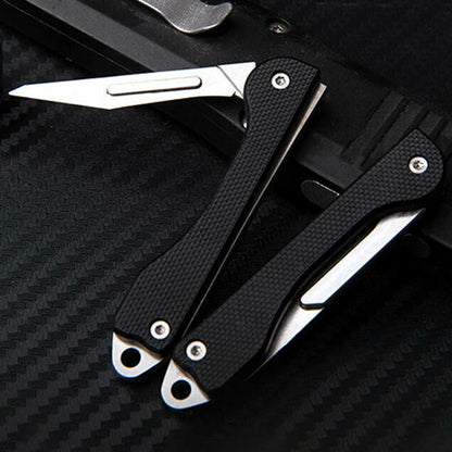 Mini G10 Pocket Utility Knife for EDC Outdoor Travel Keychain Folding Knife