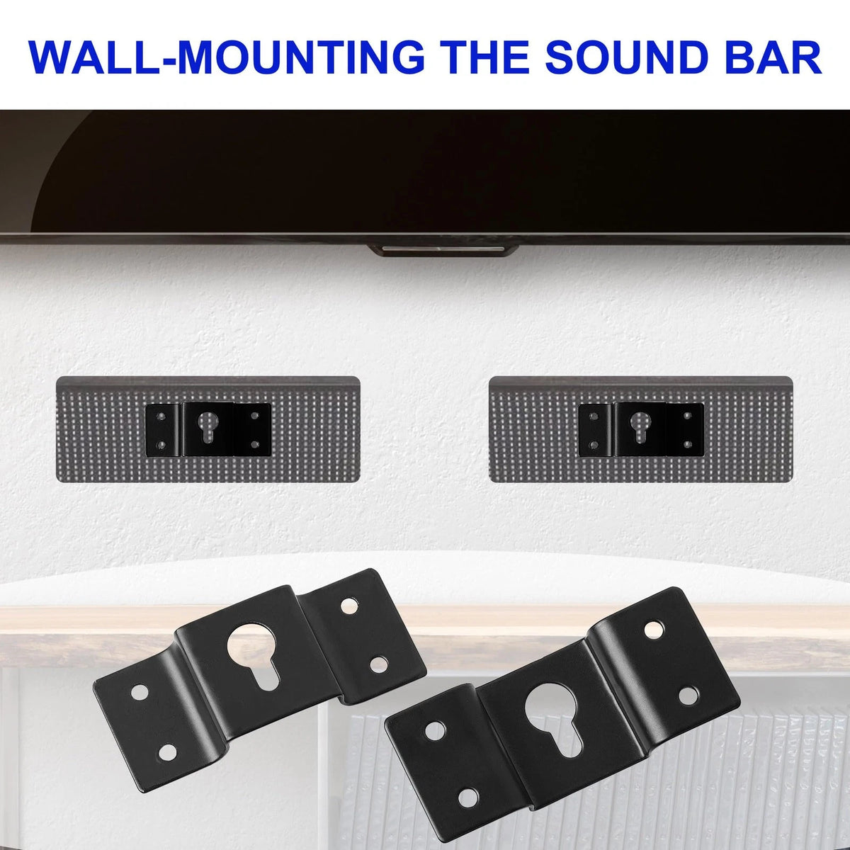 5X Wall-Mounted Speaker Brackets for Universal Use (7cm Long)