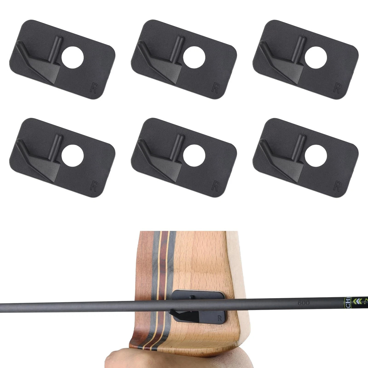 Set of 6 Recurve Arrow Rests for Right Hand Recurve Bows