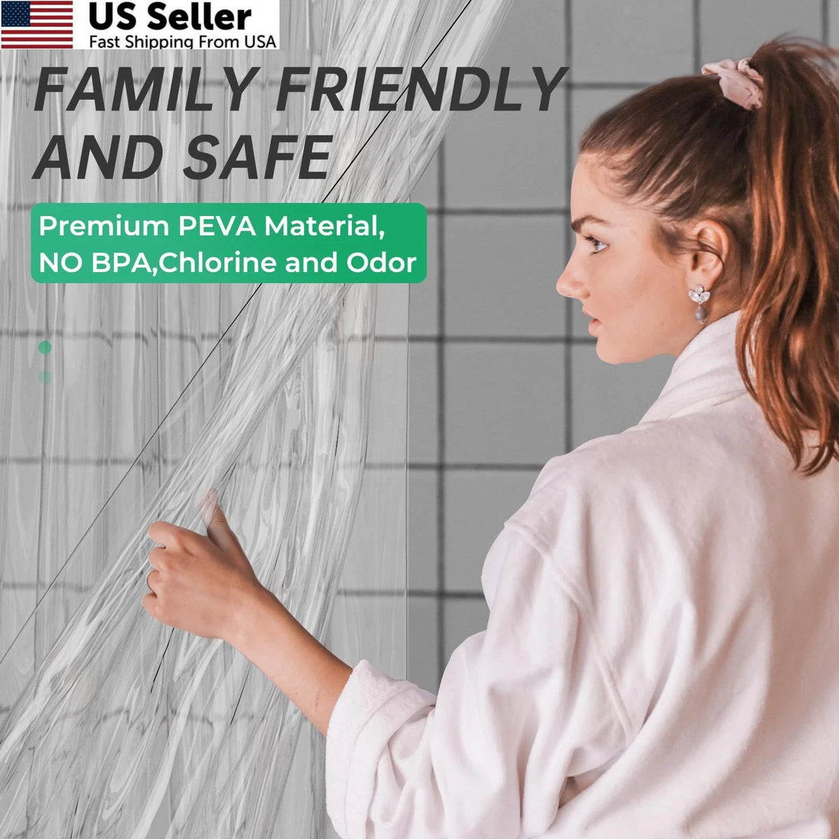 Plastic Shower Curtain for (84" x 72")