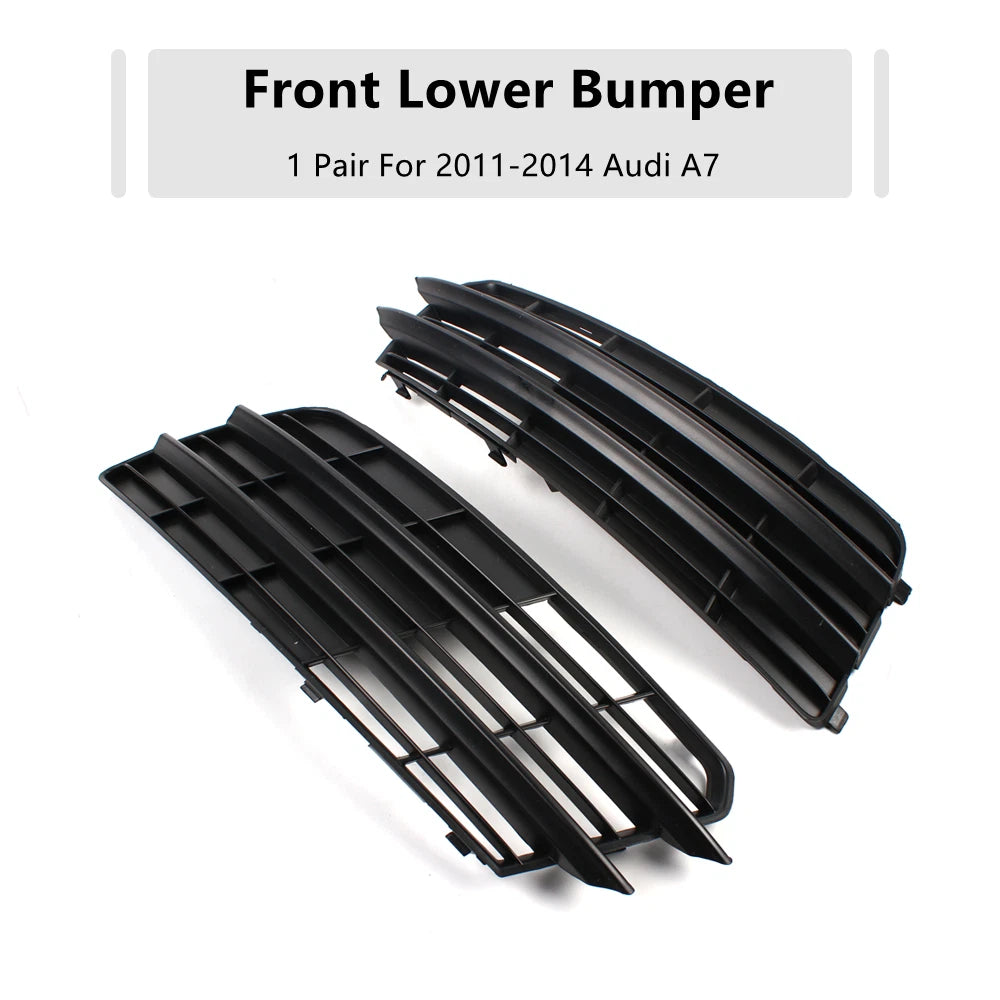 1 Pair Front Bumper Fog Light Grilles for Audi A7 (2011–2014)