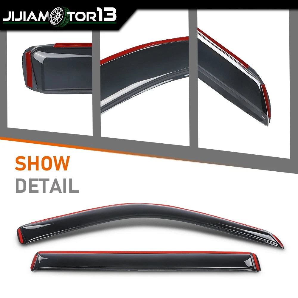 Set of 4 Window Visors for Toyota Tundra CrewMax (2022–2026) jijia2026050909