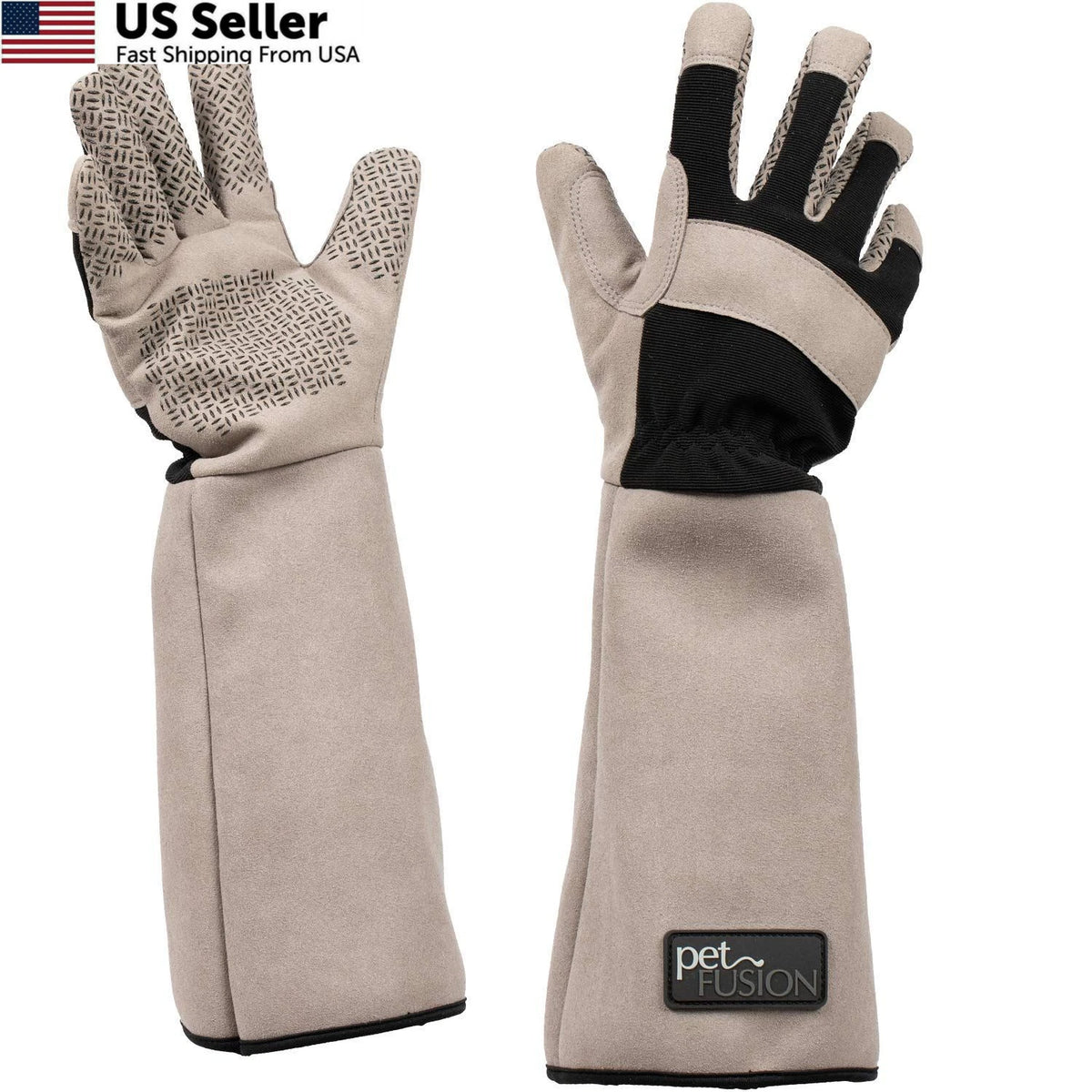 PetFusion Multipurpose Pet Glove for Grooming (Small, Grey)