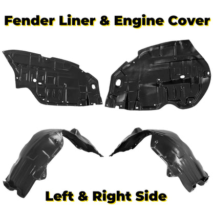 Engine Splash Shield & Inner Fender Liner for Toyota Camry 2012-2014