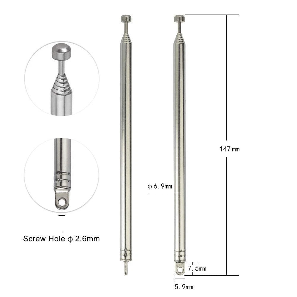 74cm Telescopic AM FM Antenna for Universal Use (Portable)