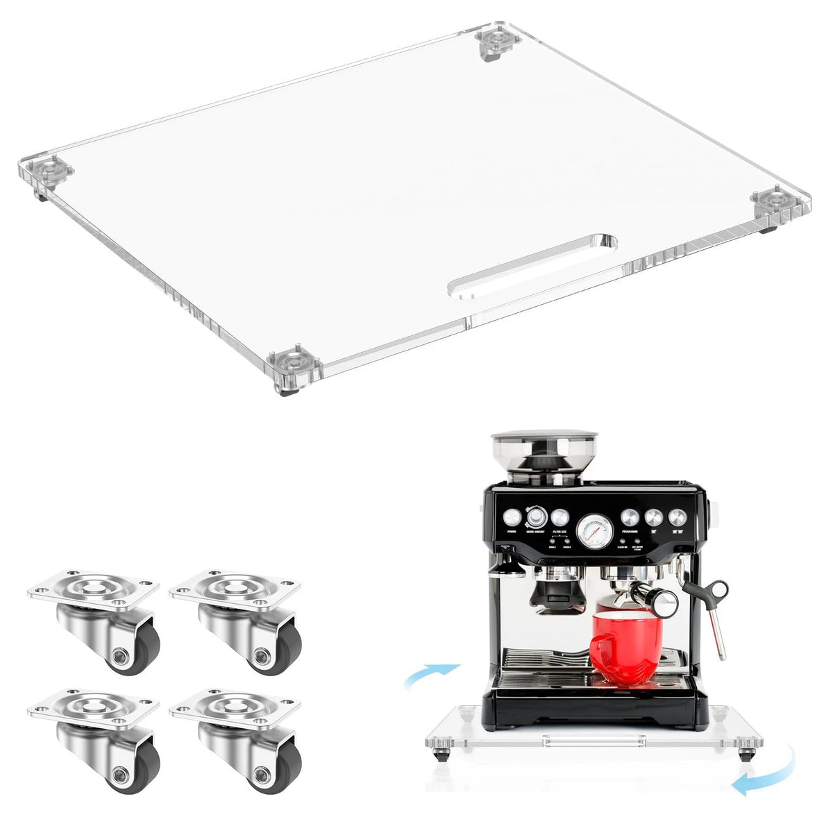 360° Rolling Sliding Tray for Kitchen Appliances (14 x 13)