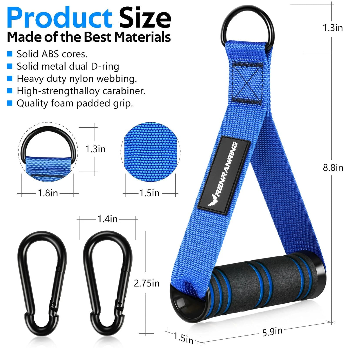 Replacement Gym Exercise Handles for Cable Machine Pulleys
