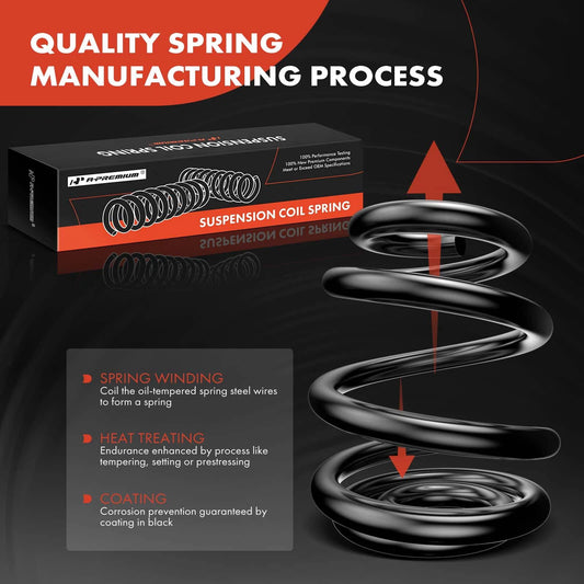 2X Rear Coil Springs for Audi A4 B8 (2009–2015) 8K0511115DD, 8K0 511 115DD