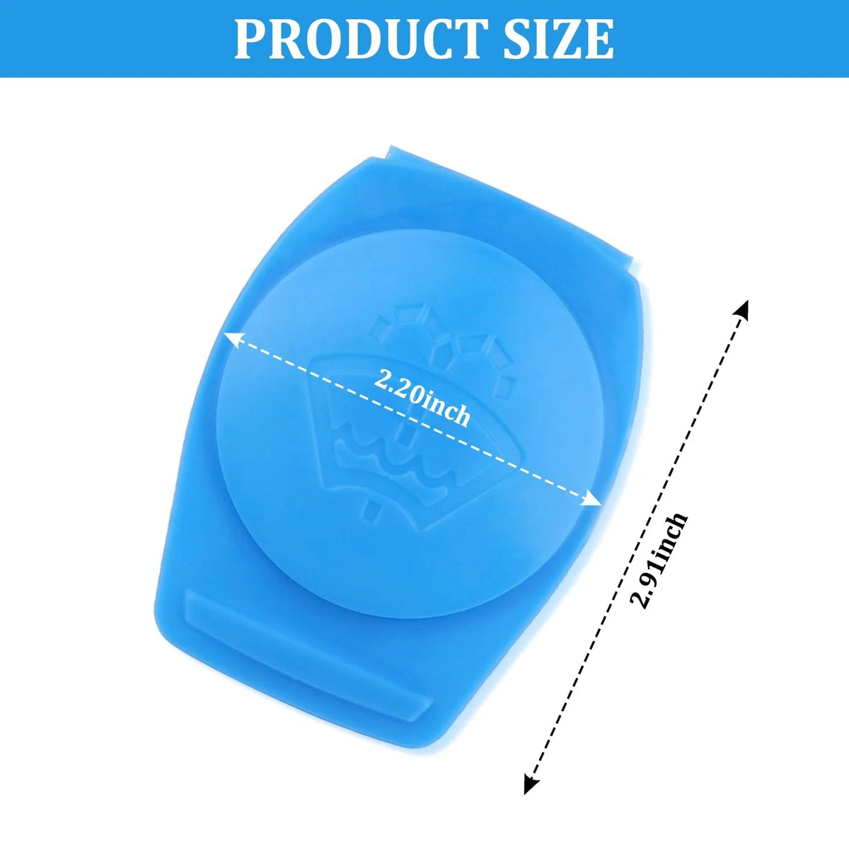 Washer Fluid Cap for Windshield Wiper (2.91x2.20x0.70 inch)