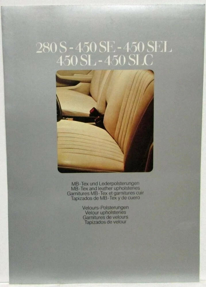 Mercedes-Benz Dealer Sales Brochure Interior Options for 1976